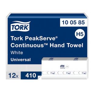 Ręcznik papierowy Tork składany ZZ PeakServe, 1 warstwa, kolor biały, celuloza, 4920 szt./kart, system H5