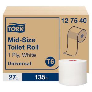 Papier toaletowy Tork Universal jumbo, 2 warstwy, biały, makulatura, 170m. 12 rolek/op. system  T2