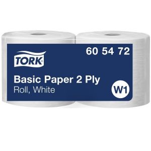 Czyściwo Tork papierowe do podstawowych zadań, białe celuloza, 2w 400m, system W1