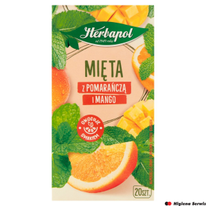 Herbata HERBAPOL ZIELNIK POLSKI mięta z pomarańczą i mango (20 torebek)