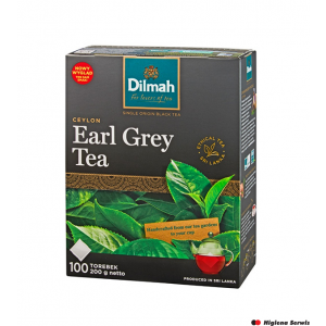 Herbata DILMAH EARL GREY 100 torebek x2g czarna bez zawieszki