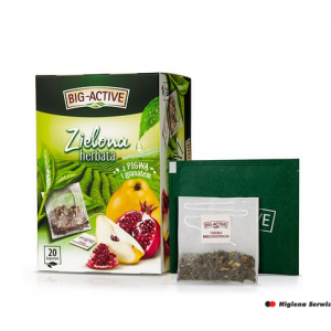 Herbata BIG-ACTIVE PIGWA-GRANAT zielona 20 kopert/34g