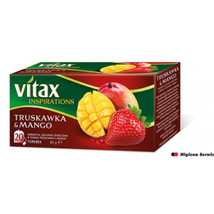Herbata VITAX INSPIRATIONS TRUSKAWKA I MANGO 20t*2g zawieszka