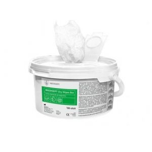 MEDISEPT Dry Wipes Box (wiaderko + wkład) Suche ściereczki do nasączenia preparatem dezynfekującym/myjącym.