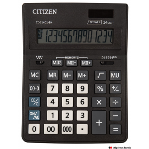 Kalkulator_biurowy CITIZEN CDB1401-BK Business Line, 14-cyfrowy, 205x155mm, czarny