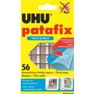Masa samoprzylepna bezbarwna 56 porcji UHU PATAFIX INVISIBLE U37155