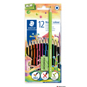 Kredki szkolne Noris Colour, 12 kol. + ołówek + gumka + temperówka, Staedtler S 185 C12 SET6