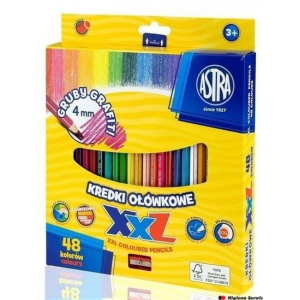Kredki ołówkowe hexagonalne Astra 48 kolorów lid 4mm, 312120006