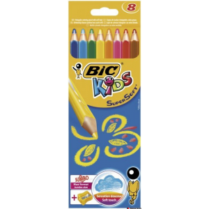 Kredki ołówkowe BIC Kids Super Soft 8+1szt, 8959211