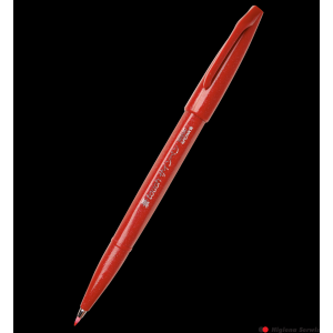 Pisak pędzelkowy do kaligrafii czerwony SES15-B PENTEL