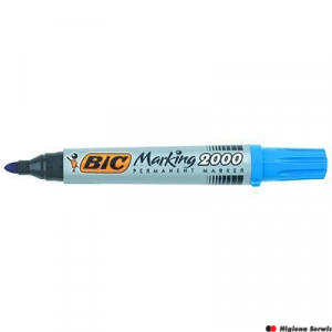 Marker permanentny BIC 2000 Ecolutions niebieski okrągła końcówka, 8209143