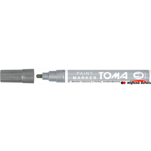 Marker olejowy, fibrowa końcówka 2,5mm, srebrny TO-440 Toma