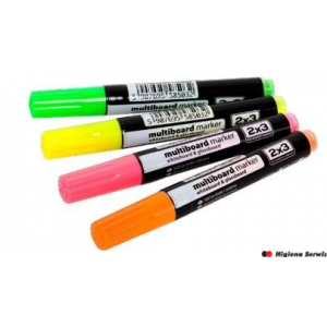 Markery suchościeralne Multiboard 4szt. fluorescencyjne 2X3 AS143