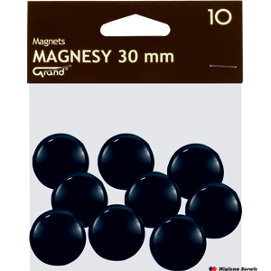 Magnes 30mm GRAND, czarny, 10 szt 130-1694