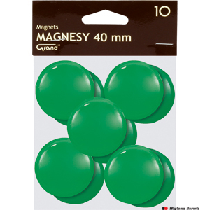 Magnesy 40mm GRAND zielone   (10)^ 130-1703