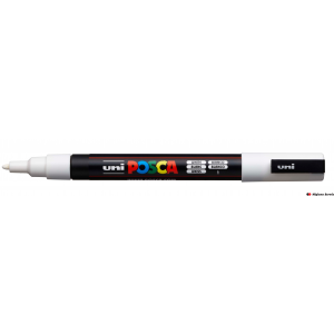 Marker z tuszem pigmentowym PC-3M biały POSCA UNPC3M/DBI
