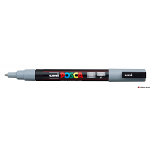 Marker z tuszem pigmentowym PC-3M szary POSCA UNPC3M/DSZ