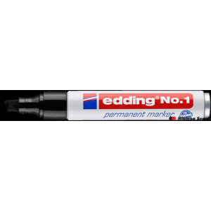 Marker permanentny ścięty 1-5mm czarny EDDING 1/001/C (X)
