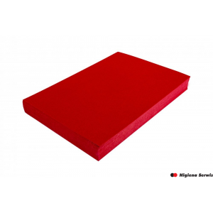 Karton DELTA skóropodobny czerwony A4 DOTTS  100 szt. okładki do bindowania