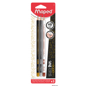 Ołówek BLACKPEPS DECO hb 3 szt blister Maped 850018 (X)