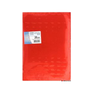 Papier samoprzylepny A4 (20 arkuszy) czerwony KRESKA (X)
