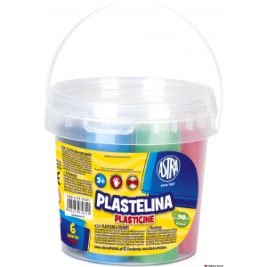 Plastelina Astra w wiaderku 6 kolorów, 303106001
