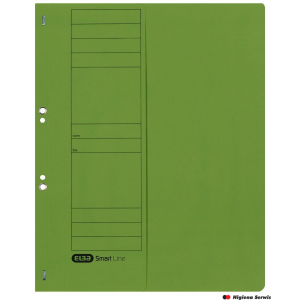 Skoroszyt kartonowy ELBA 1/2 A4, oczkowy, zielony, 100551879