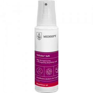 MEDISEPT Velodes Soft 250ml płyn do higienicznej i chirurgicznej dezynfekcji rąk w sprayu