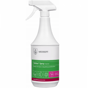 VELOX SPRAY - alkoholowy płyn do mycia i szybkiej dezynfekcji małych powierzchni, poj. 1l. zapach Tea Tonic