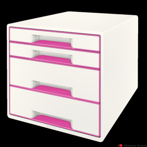 Pojemnik z 4 szufladami LEITZ WOW biało-różowy 52132023 (X)
