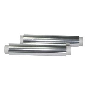 Folia aluminiowa, szerokość 45cm, długość 150m, grubość 12 mikronów.