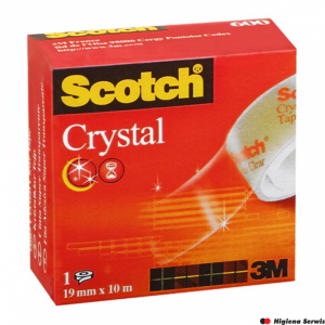 Taśma biurowa SCOTCH_ Crystal Clear (600), transparentna, 19mm, 10m