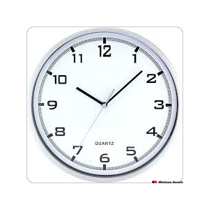 Zegar ścienny plastikowy 25,5 cm, biały z białą tarczą MPM E01.2478.00.A