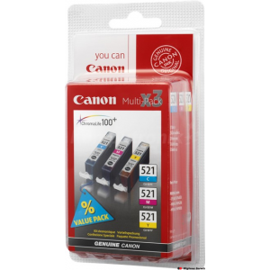 Tusz CANON CLI-521 Pack CMY IP3600/4600 MP540/620/630/980